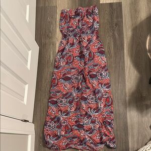 Gap patterned strapless dress size small